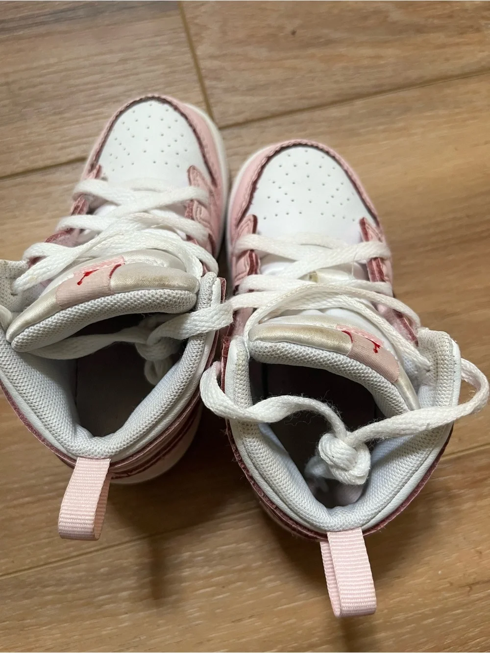 Nike air Jordan 1 mid light pink athletic sneakers shoes 8C toddler